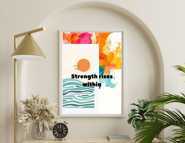 Radiant Strength & Abundance Affirmation Art Print Set 3 Digital Art Pieces)
