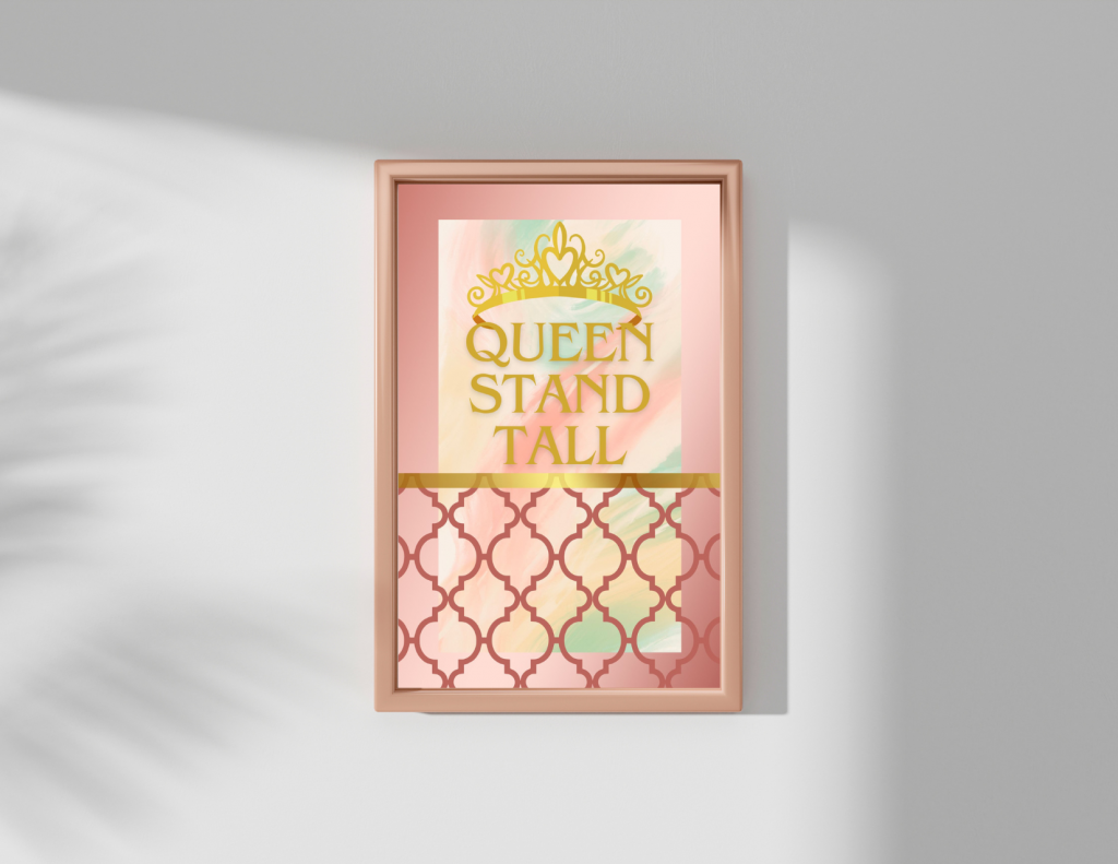 Crowned in Grace: Gold Crown & Feminine Power Wall Art (3- Print Set)