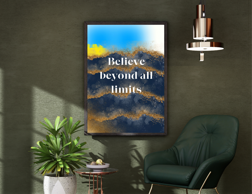 "Awaken Courage: Dream & Peace Abstract Wall Art (3 Digital Prints Set)