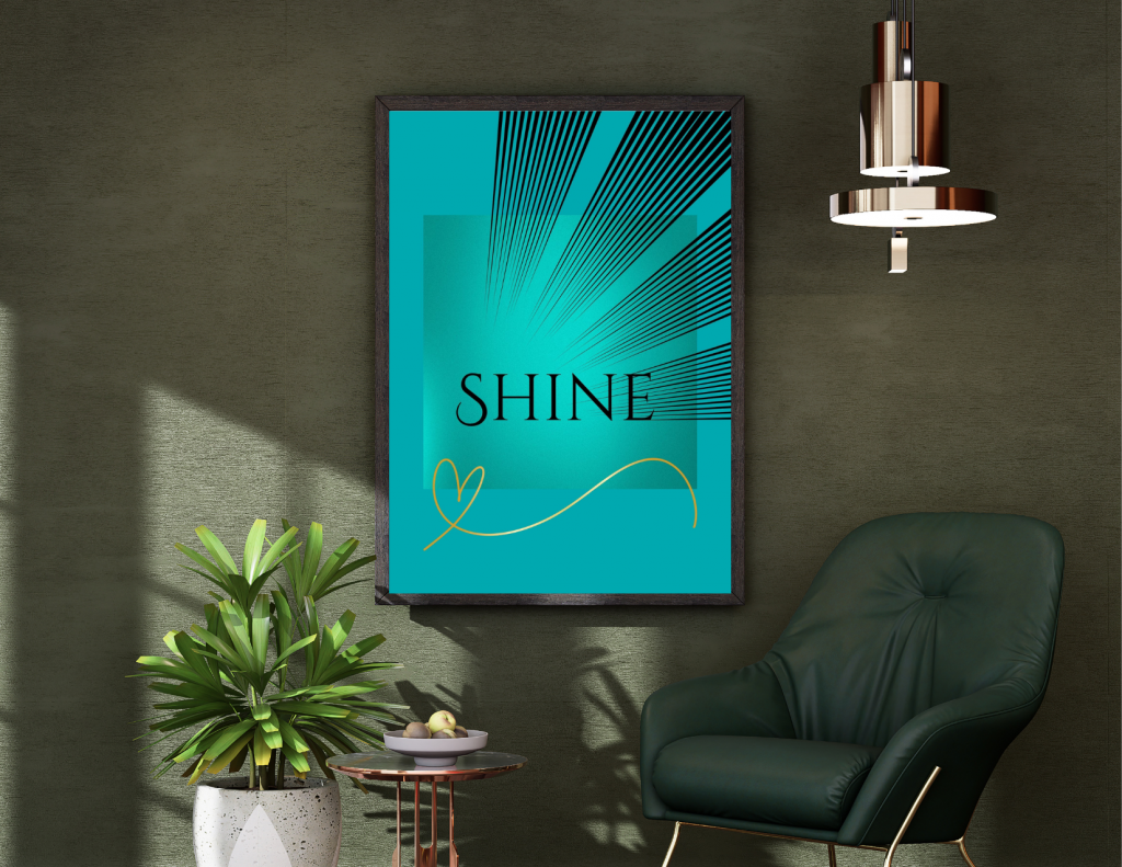 Golden Heart Collection: Faith, Grace & Shine Wall Art 3 Piece Set"