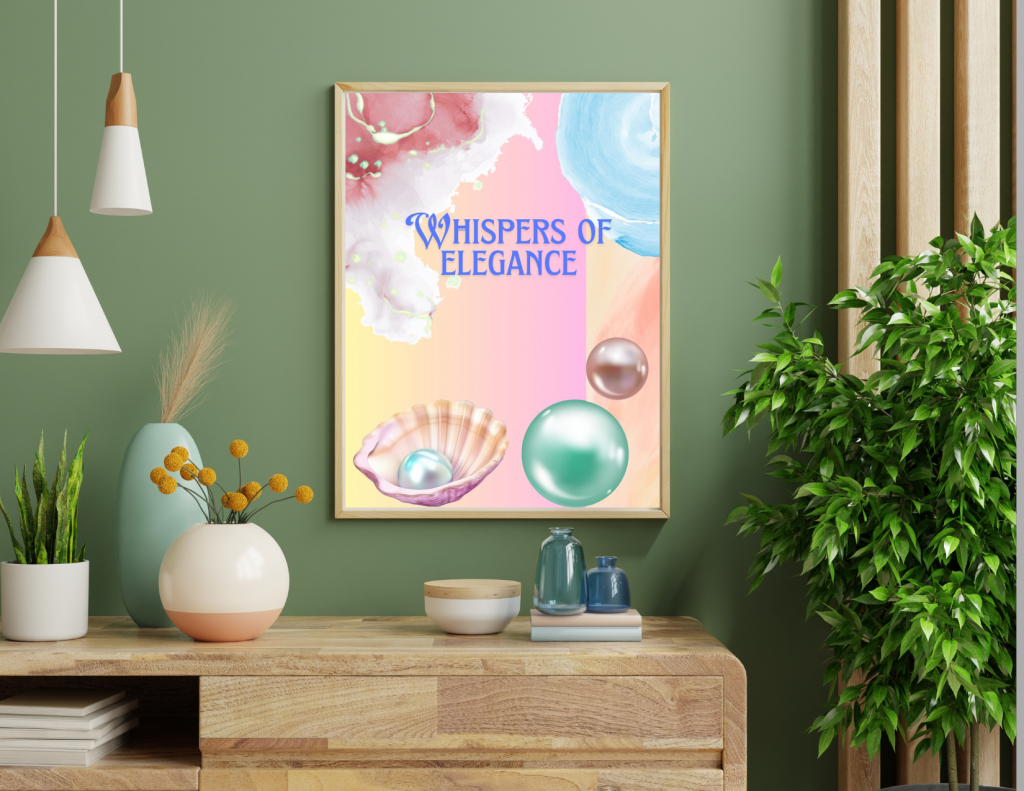 "Pearl Essence Collection: Born from Depths, Timeless Beauty & Elegance" Luxurious 3-Piece Digital Print Set)