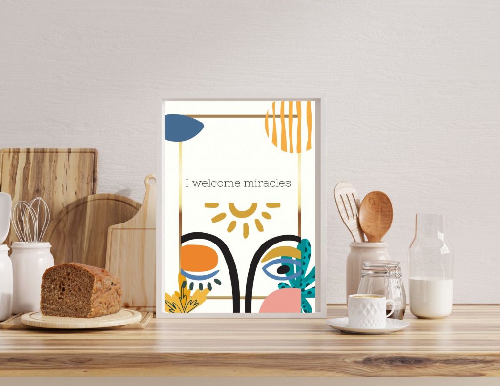 Humble Rise: Sun & Floral Abstract Face Affirmation Print Set (3 Digital Downloads)