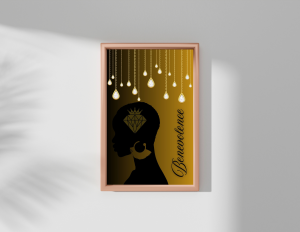 Radiant Minds: Oval Diamond Essence Art for Strong