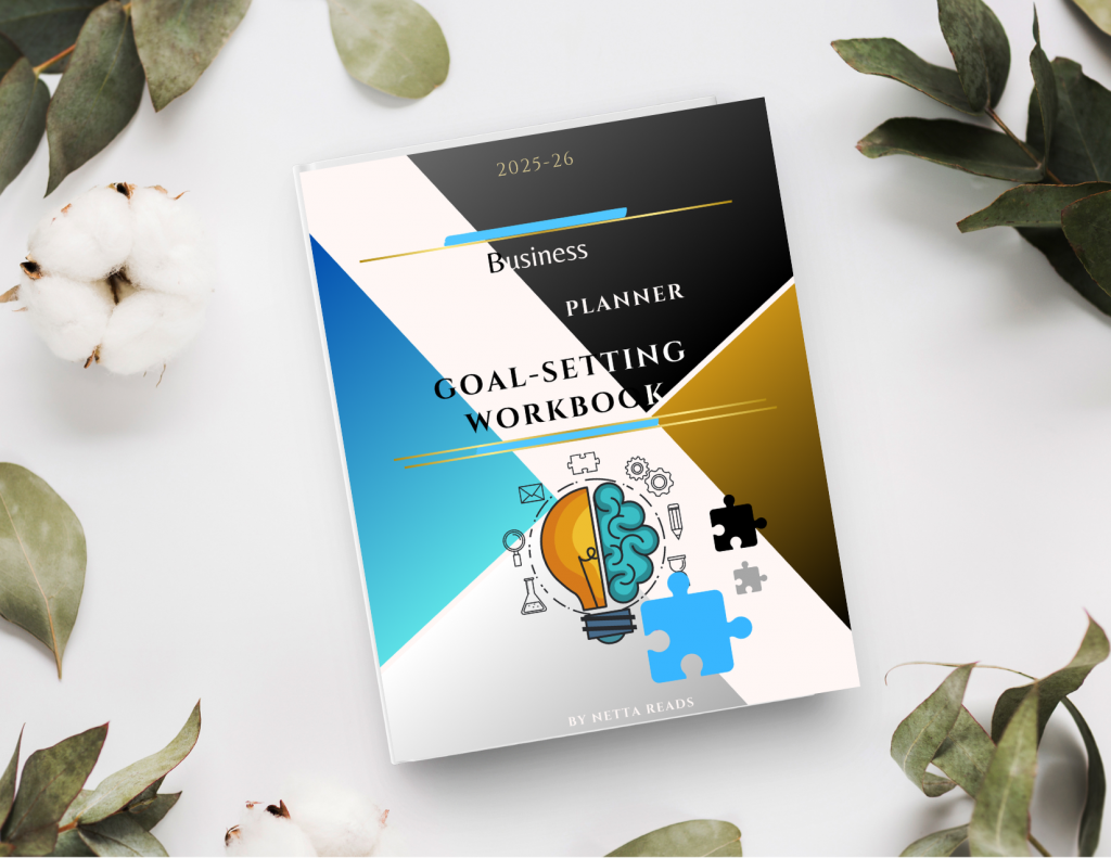 25-26 Business Planner Goal-Setting Workbook + Bonus Wall Art Prints