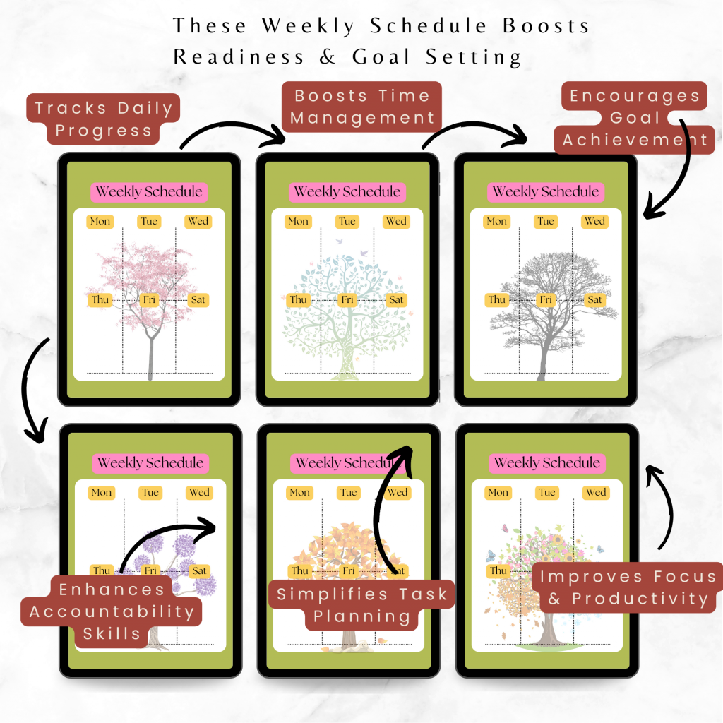 Multi-Purpose Weekly Schedule – Stay on Track & Achieve Goals