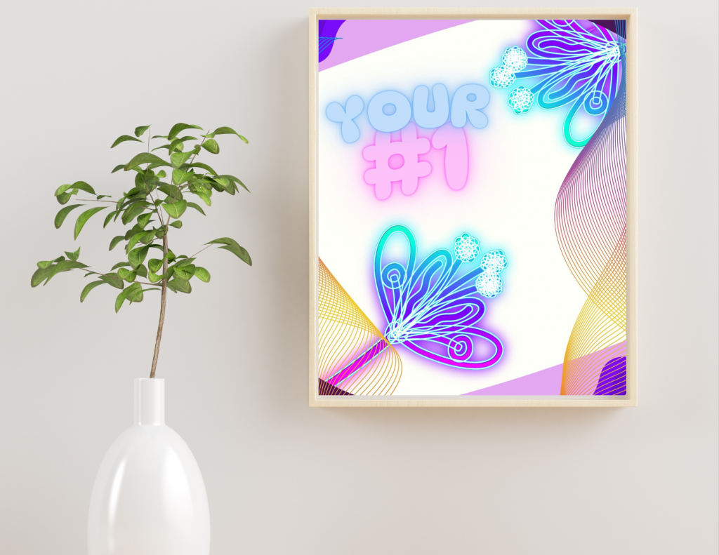Vibrant Vibes: Purple & Pink Affirmation Art Set"