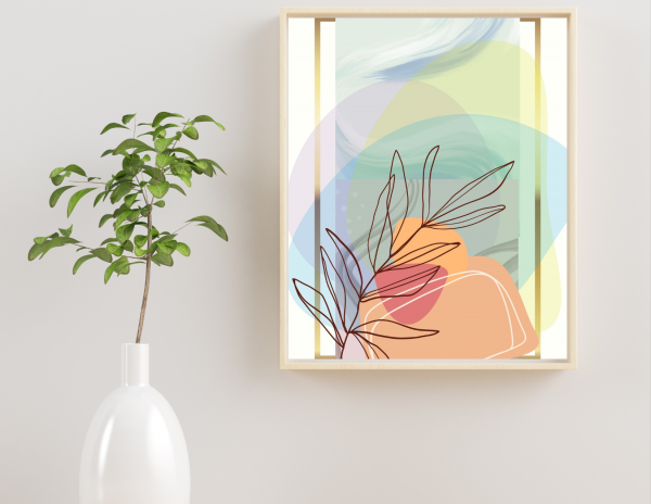 "Botanic Bliss: 4-Piece Calming Floral Digital Prints" - Image 4