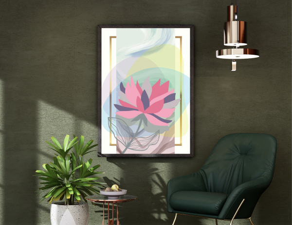 "Botanic Bliss: 4-Piece Calming Floral Digital Prints"