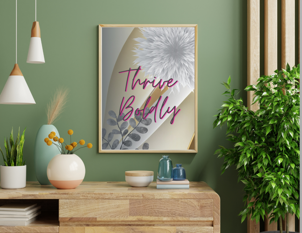 Empowerment Trio: Power Shift, Glow Upward & Thrive Boldly Digital Art Set"