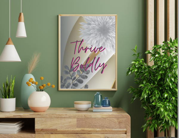 Empowerment Trio: Power Shift, Glow Upward & Thrive Boldly Digital Art Set"