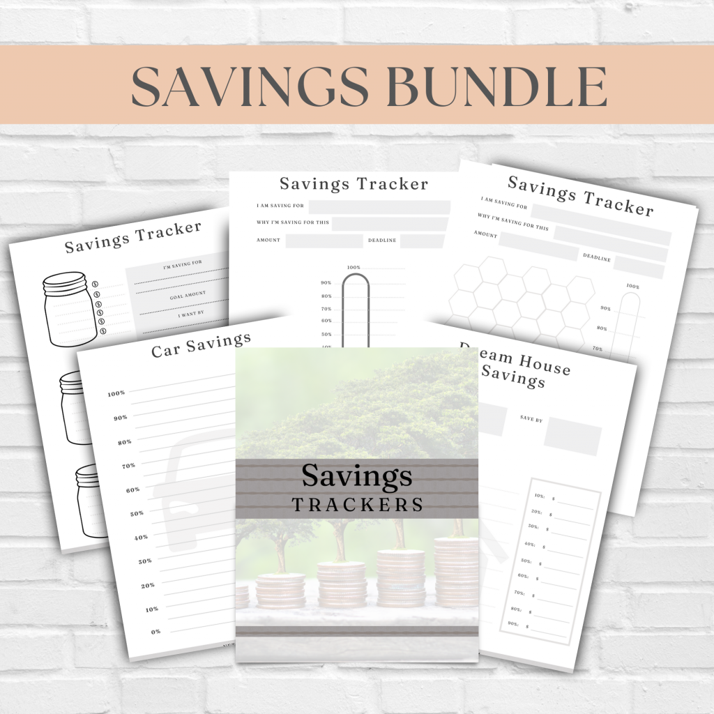 Ultimate Savings Tracker Printable Bundle – Budget Planning Sheets