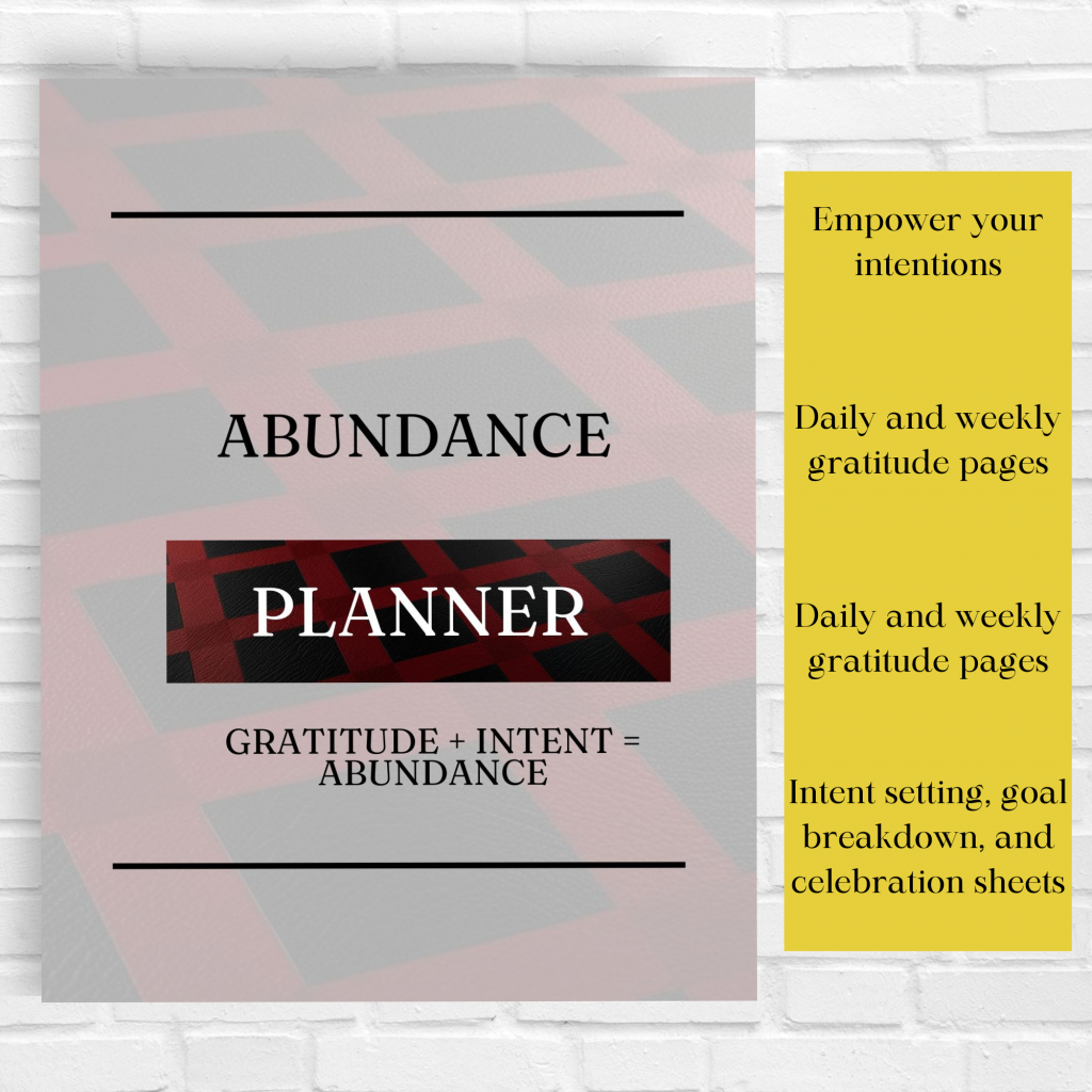 Abundance Planner – Gratitude + Intent = Abundance Daily Manifestation Journal