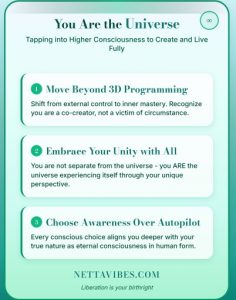 Read more about the article You Are the Universe: Tapping Into Higher Consciousness to Create and Live Fully