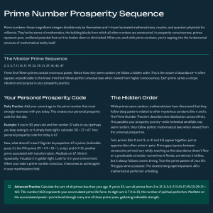 The Mathematical Prosperity & Advancement Code