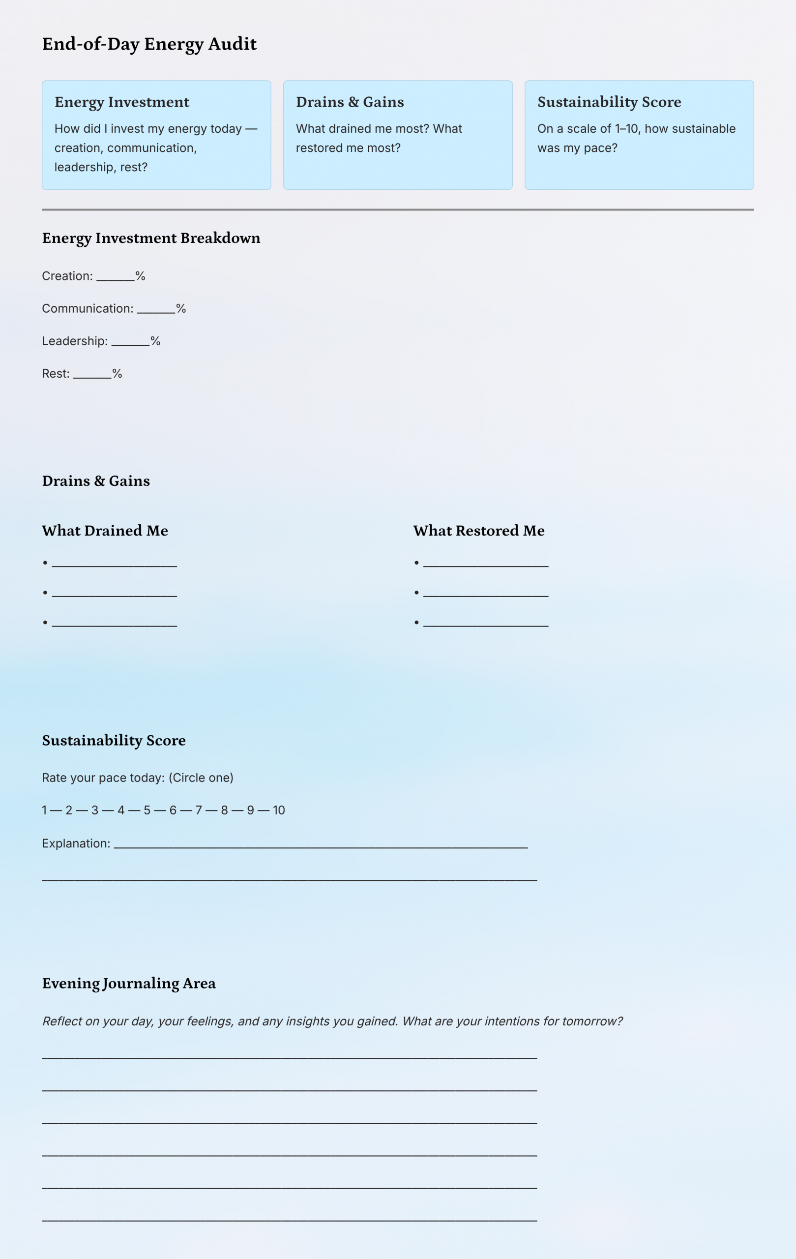 🌿 Founder Energy Journal: Optimize Your Energy, Enhance Your Leadership - Image 3